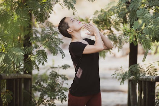 image of a person meditating in a peaceful setting