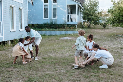 Image of a family enjoying an outdoor activity together