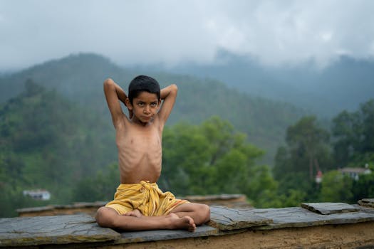 person practicing mindfulness in nature