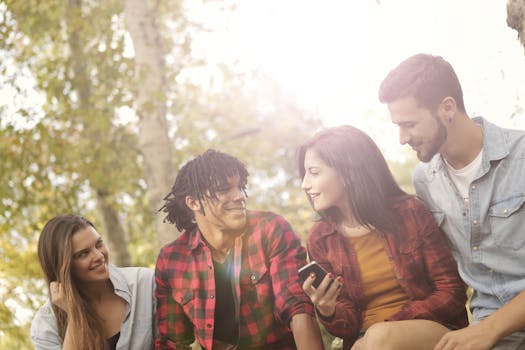 person enjoying nature without social media