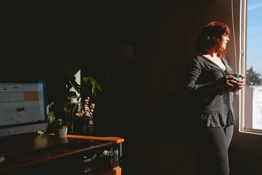 peaceful workspace for mindfulness