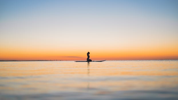 a serene outdoor scene encouraging mindfulness