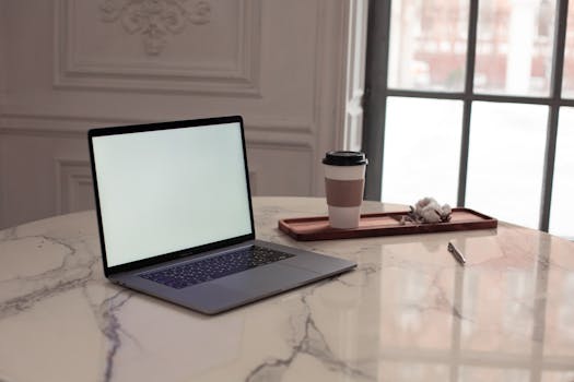 calm workspace with minimal clutter