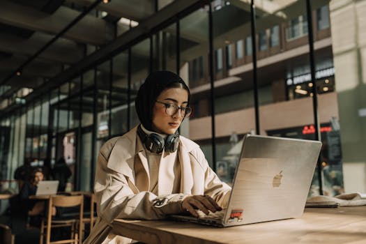 young professional working on a laptop