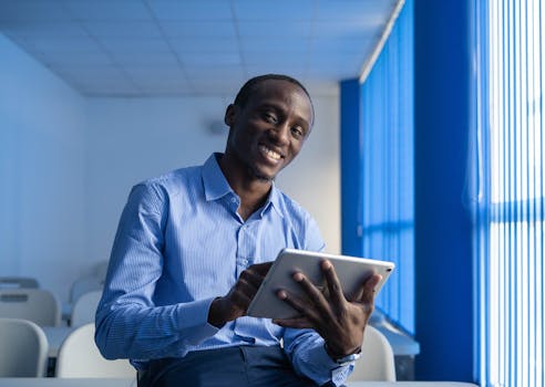 happy professional enjoying focused work