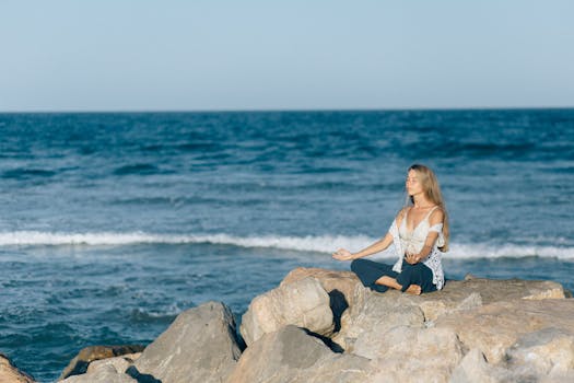 meditation session in nature