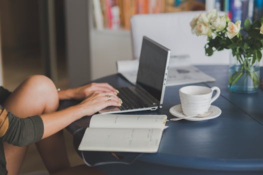 stress-free workspace with a laptop