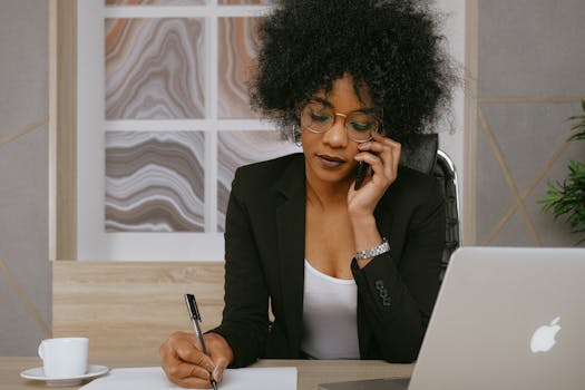 Image of a busy office with notifications