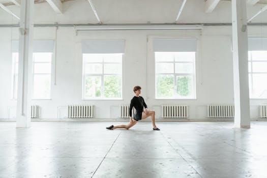 mindful young professional practicing yoga