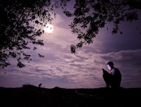 a person meditating with their phone turned off